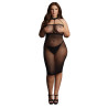 Le Désir Robe Résille Grande taille HIGH NECK Noire